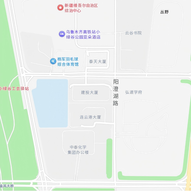 乌鲁木齐市头屯河区阿里山街建投大厦位置地图